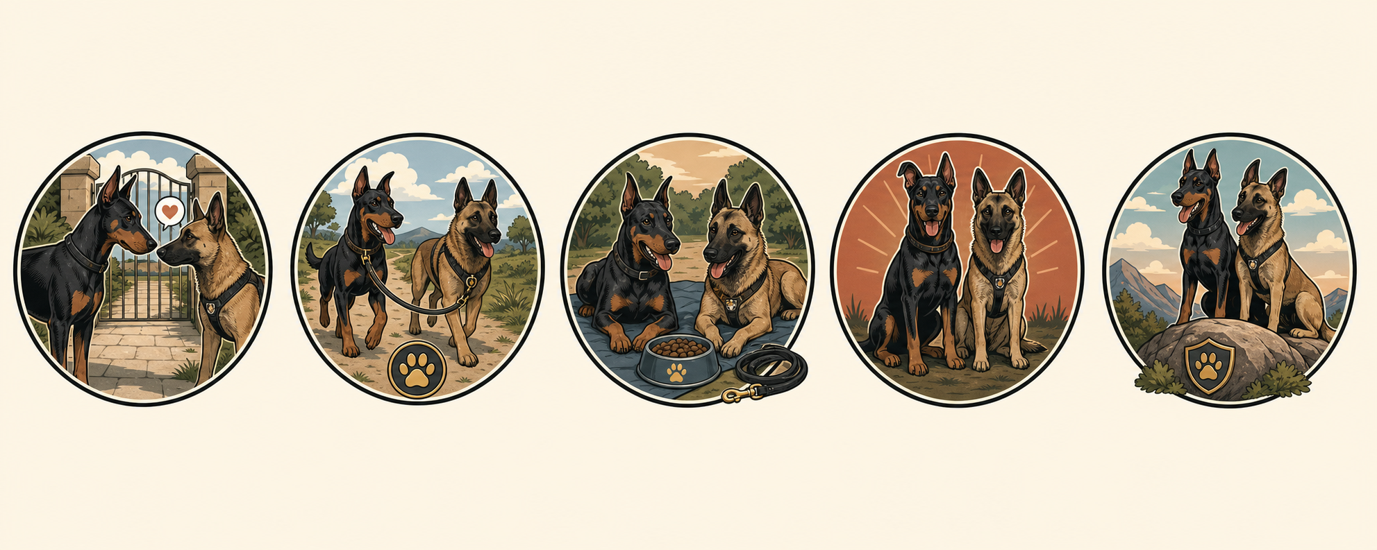 Illustrationen der Pfotenplan Pack-Level